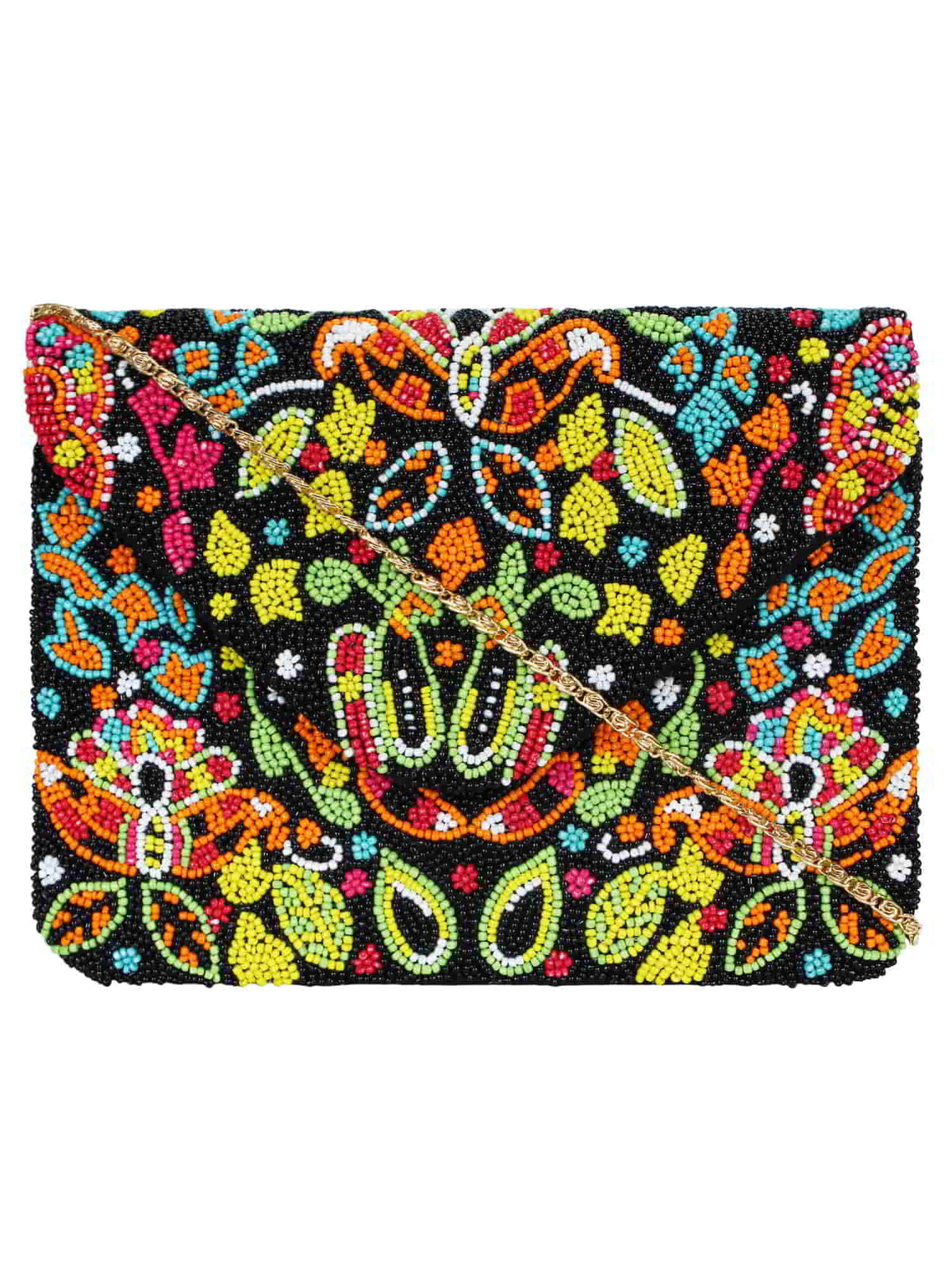 Globlie Beaded Canvas Sling Bag