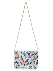 Globlie Beaded Canvas Sling Bag