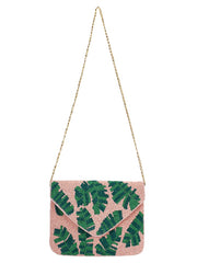 Globlie Beaded Canvas Sling Bag