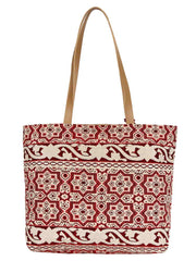 Showy Cotton Jacquard Tote Bag