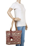 Showy Cotton Jacquard Tote Bag