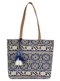 Showy Cotton Jacquard Tote Bag