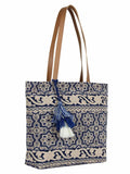 Showy Cotton Jacquard Tote Bag