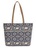Showy Cotton Jacquard Tote Bag