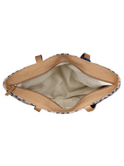 Showy Cotton Jacquard Tote Bag