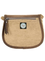 Classic Cotton & Leatherette Sling Bag