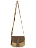 Classic Cotton & Leatherette Sling Bag