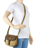 Classic Cotton & Leatherette Sling Bag