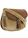 Classic Cotton & Leatherette Sling Bag