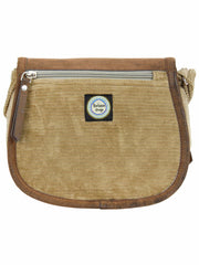 Classic Cotton & Leatherette Sling Bag