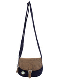 Classic Cotton & Leatherette Sling Bag