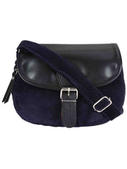 Classic Cotton & Leatherette Sling Bag