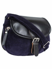 Classic Cotton & Leatherette Sling Bag