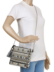 Glitzy Jacquard Sling Bag