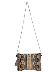 Glitzy Jacquard Sling Bag