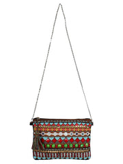 Glitzy Jacquard Sling Bag