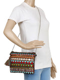 Glitzy Jacquard Sling Bag