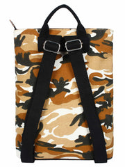 Mini Camouflage Print Canvas Backpack