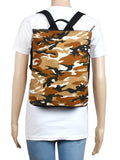 Mini Camouflage Print Canvas Backpack