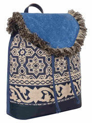 Showy Geometric Cotton Canvas Backpack