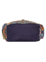 Ethnic Digital Printed Canvas & PU Backpack