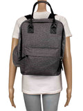 Classic Shaded Canvas & PU Backpack