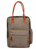 Classic Shaded Canvas & PU Backpack