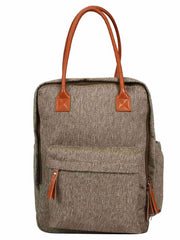 Classic Shaded Canvas & PU Backpack