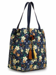 Modish Digital Printed Canvas & PU Shoulder Bag