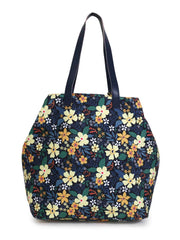 Modish Digital Printed Canvas & PU Shoulder Bag