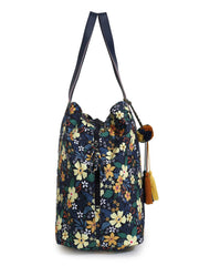 Modish Digital Printed Canvas & PU Shoulder Bag