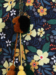 Modish Digital Printed Canvas & PU Shoulder Bag
