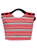 Streak Cotton Lurex & PU Shoulder Bag