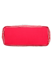 Streak Cotton Lurex & PU Shoulder Bag