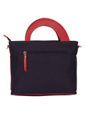 Modish Cotton Canvas & Leather Satchel Bag