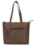 Classic Textured Leatherite Tote Bag