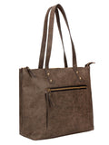 Classic Textured Leatherite Tote Bag