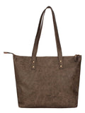 Classic Textured Leatherite Tote Bag