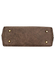 Classic Textured Leatherite Tote Bag