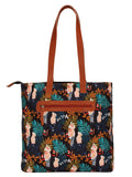 Modish Digital Printed Canvas & PU Tote Bag