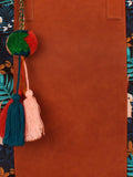 Modish Digital Printed Canvas & PU Tote Bag