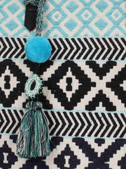 Geomat Jacquard & PU Shoulder Bag