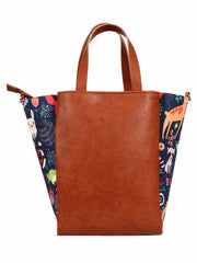 Modish Digital Printed Canvas & PU Sling Bag