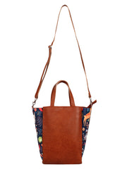 Modish Digital Printed Canvas & PU Sling Bag