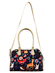 Modish Digital Printed Poly Canvas And PU Hand Bag