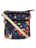 Modish Digital Printed Canvas & PU Sling Bag