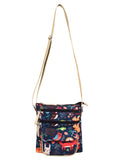 Modish Digital Printed Canvas & PU Sling Bag