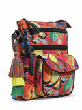 Modish Digital Printed Canvas & PU Sling Bag