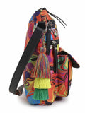 Modish Digital Printed Canvas & PU Sling Bag