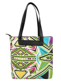 Geomat Acrylic Jacquard & PU Shoulder Bag